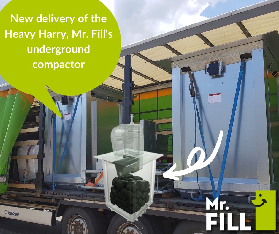 mrfill_'s tweet image. A new delivery of the Heavy Harry, Mr. Fill&apos;s underground compactor. With the smart data the Heavy Harry creates, these containers will be emptied efficiently. This ensures lower costs and CO2 reduction!

#smartcity #smartwastesolutions #smartwaste #smartdata #data #wastenomore