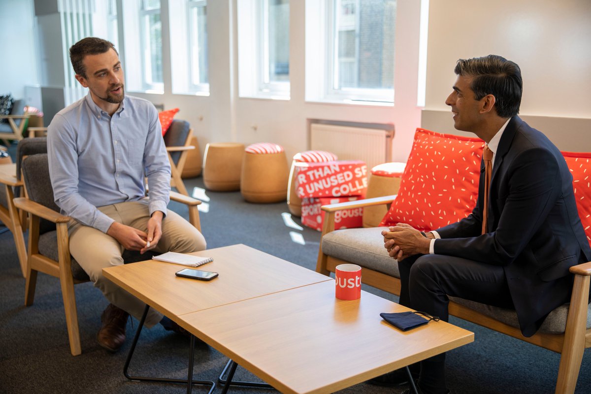 I sat down exclusively with the US Chancellor  @RishiSunak to discuss his "startup treasury" and what he is doing to kickstart tech and entrepreneurship in the UK. A  of highlights