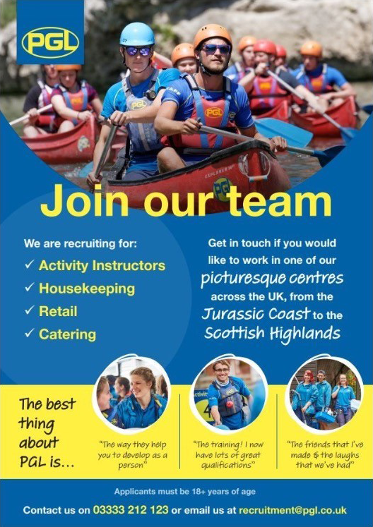 Join our team and become part of the PGL family. Get in touch with our Recruitment Team today and start your working adventure
📞  Call us on 0333 321 2123
🖥  Visit pgl.co.uk/jobs for more information
📧  Email us at recruitment@pgl.co.uk 
#newjob #jobsearch #recruiting