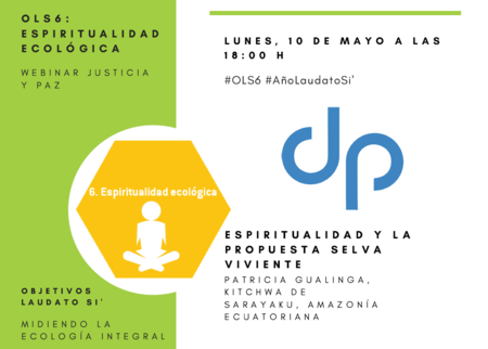 REDES_ONGD's tweet photo. #HOY 18h @JyPSpain nos invita a reflexionar sobre #EspiritualidadEcologica #OLS6.
Con @pumahuarmi desde Sarayuku (#Ecuador), Jesús Torrecilla @huertohT y Hno Bernat @taize_es.
Síguelo👉https://t.co/v2ywxrixpg https://t.co/c5LZwtTRQy
