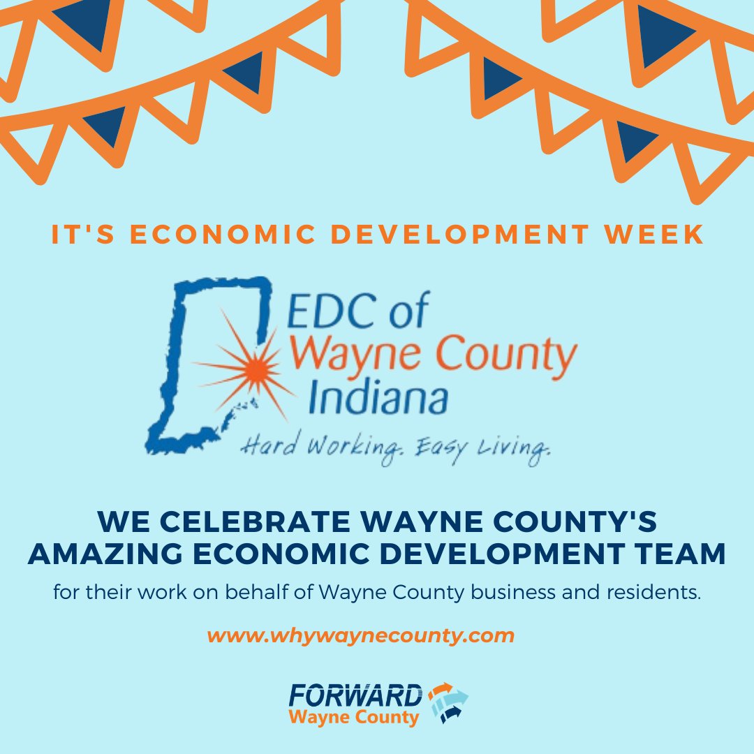 forwardINwayne's tweet photo. It's economic development week and we are celebrating Wayne County's team for their work on behalf of business and residents. Check out their web site https://t.co/A2lbgUiL6K. #EconDevWeek #EDW2021 #INEconDevWeek #homeinwayne https://t.co/2orClWacmX