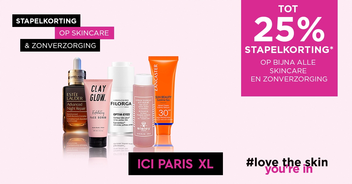 Treat your skin!🧖 Tot 25% stapelkorting op bijna alle skincare en zonverzorging. #love the skin you're in🥰

l8r.it/YeGC

#beauty #skin #skincareroutine #healthyskin #beautiful #suncare