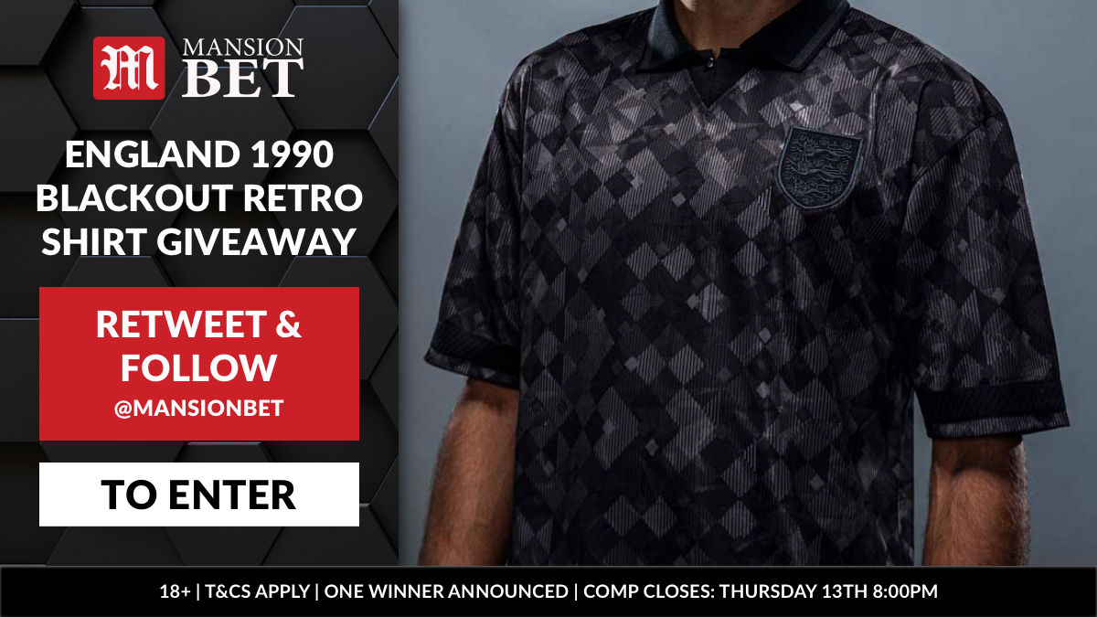 👕 BRAND NEW ENGLAND RETRO SHIRT GIVEAWAY! 👕

Simply follow <a href="/MansionBet/">Mansion Bet</a> and RT this tweet to enter the draw! ✅

⏰ Winner announced on Thursday!

Full T&amp;Cs Apply: bit.ly/MBComps