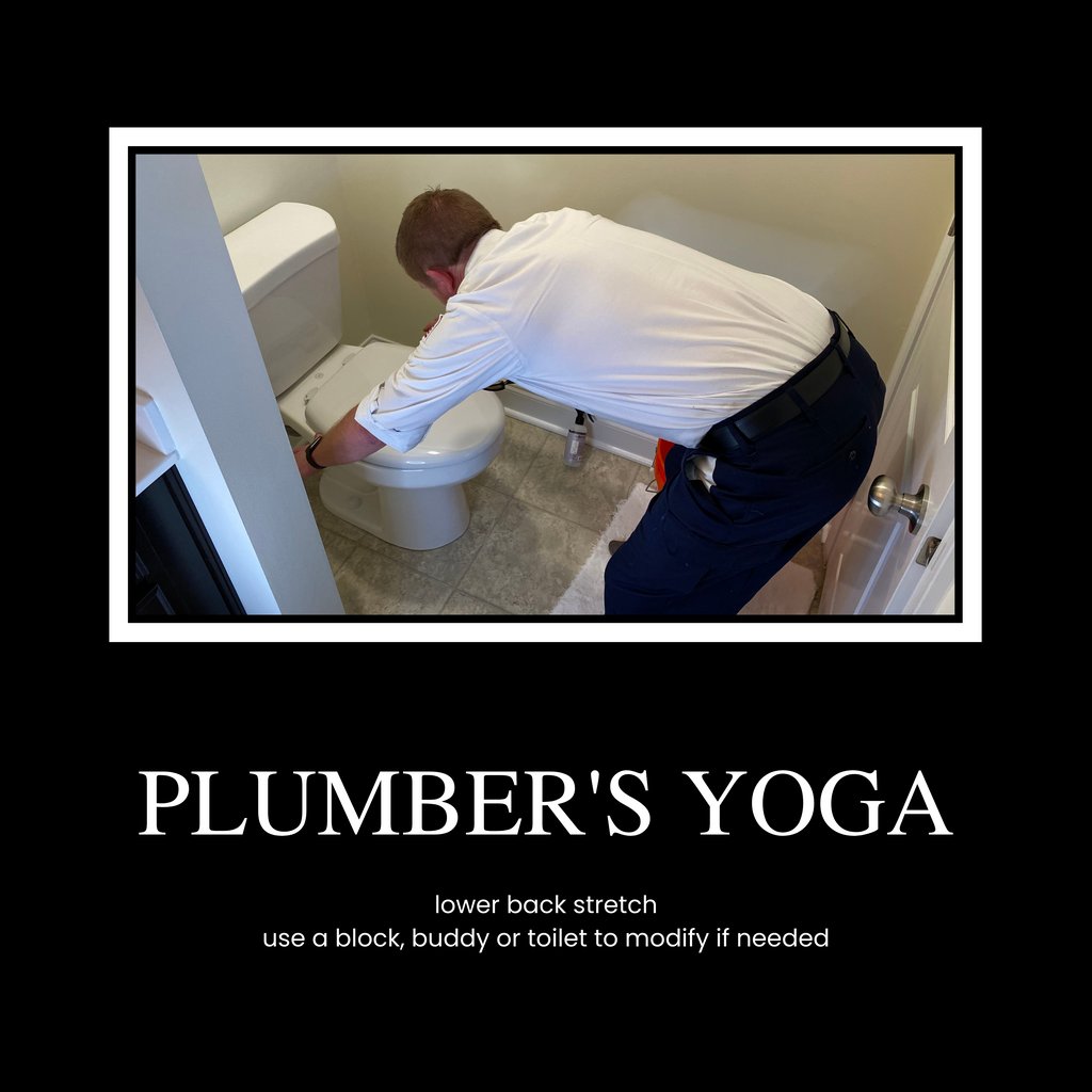 We're back with another #PlumbersYoga pose! Who knew a toilet 🚽 could be such a versatile prop?! 😆

#MemeMonday #GoPreferred #Trades #CharlestonPlumber #MasterPlumber #ToiletMeme #Meme #CharlestonHVAC #CharlestonElectrician #CharlestonSC #CharlestonHighestRated #PlumberHumor