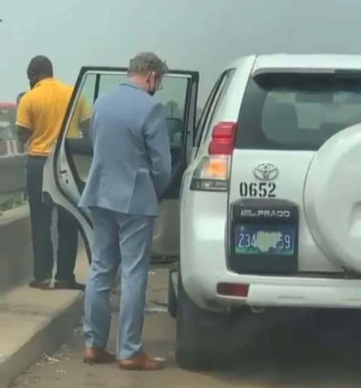 See what they do on our road.. shameless diplomats...that's how they spit on us.