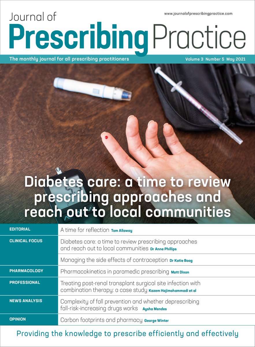 PrescribingPrac's tweet photo. Good news! The May edition of @PrescribingPrac is out soon. This month's cover story focuses on reviewing prescribing approaches in diabetes care and reaching out to local communities #Prescribing #PrescribingPractice #diabetes https://t.co/LH4Ur9f0X2