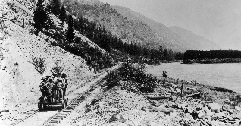 HISTORY's tweet photo. In 1869 on #ThisDayInHistory, the transcontinental railroad was completed. At first railroad companies were reluctant to hire Chinese workers, but the immigrants soon proved to be vital.
