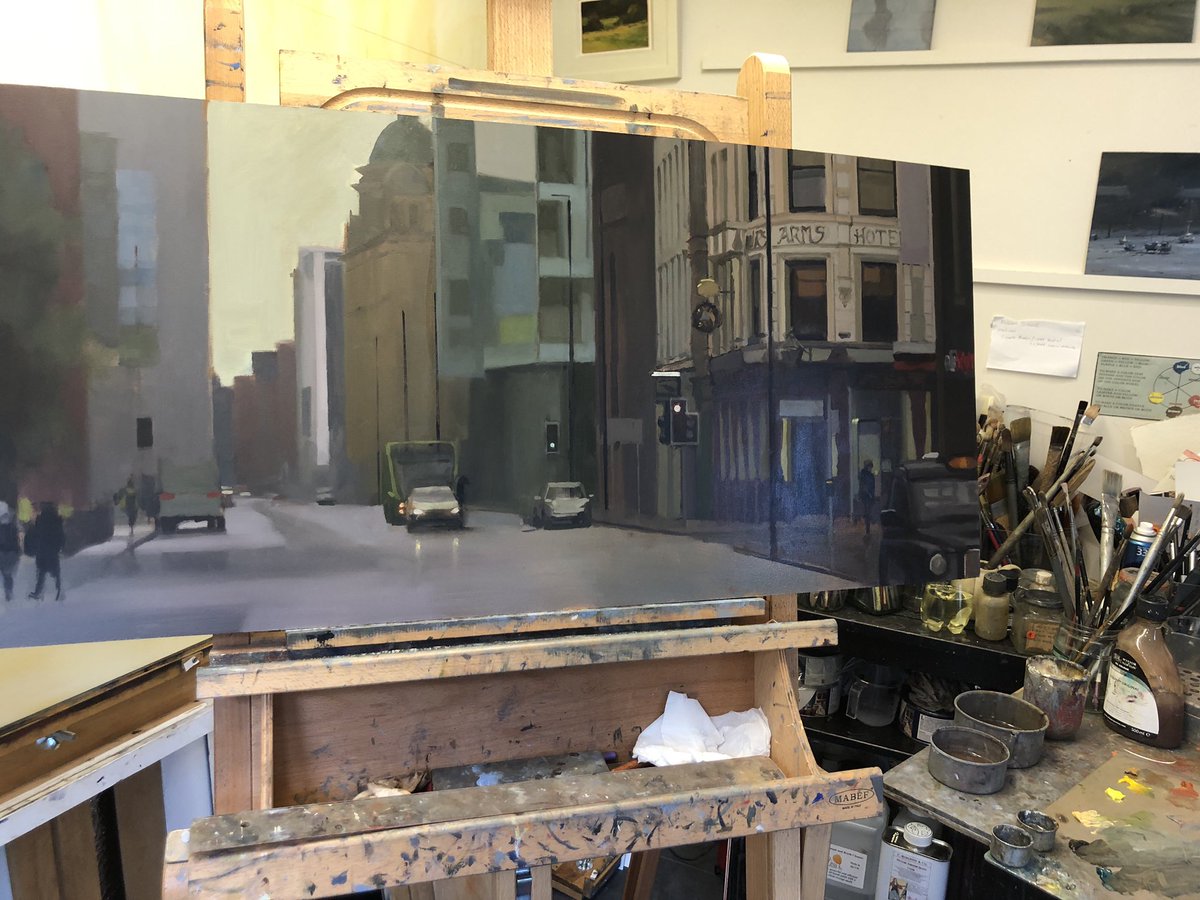 Meanwhile back in Manchester. #oilpainting #manchester #northernartist #art