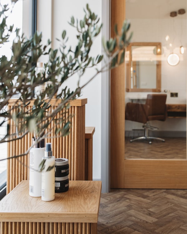Monday morning inspiration coming from the waiting area at The Salon. 

The fluted wood display stands which we designed really show off the therapist's favourite products - and they look great too!