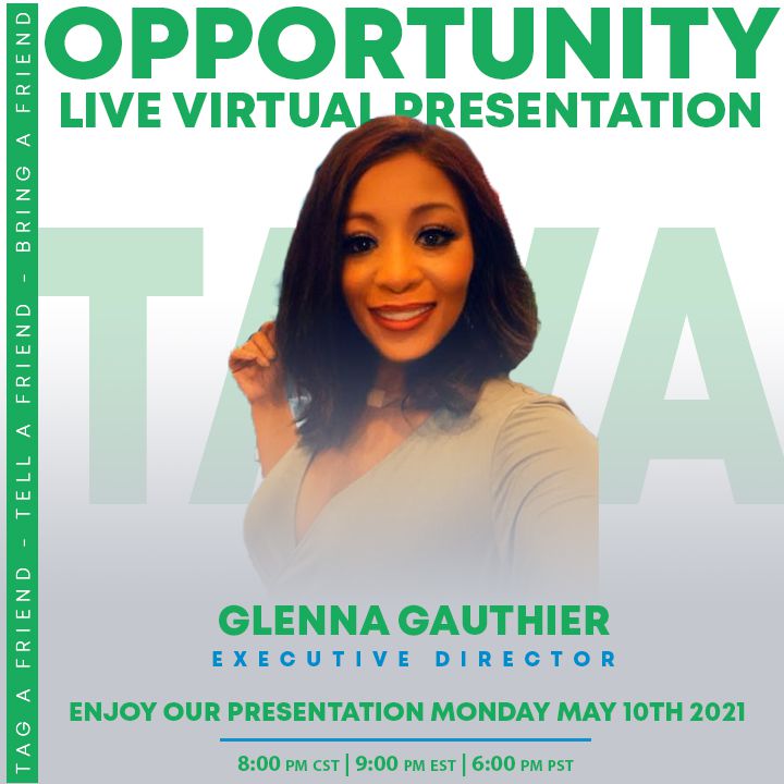 TavaLifestyleHQ's tweet photo. #TavaNation Join us tonight for an exciting virtual presentation with Executive Director, Glenna Gauthier! Beginning at 8pm/CST... You are going to want to be there for this! https://t.co/2Ei9Cv2bv4