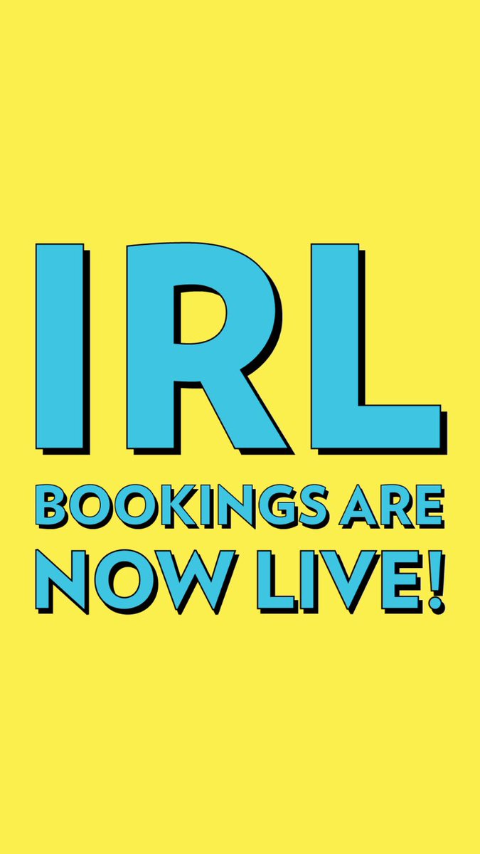 It’s a live one 🔥 IRL bookings can now be made via our website! Book now to avoid being waitlisted.