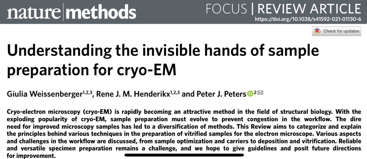 PeterJPeters1's tweet image. We are very happy to make visible our review: “Understanding the invisible hands of sample preparation for cryo-EM” celebrating  Protein Data Base 50th: the future of structural biology rdcu.be/ckjy8