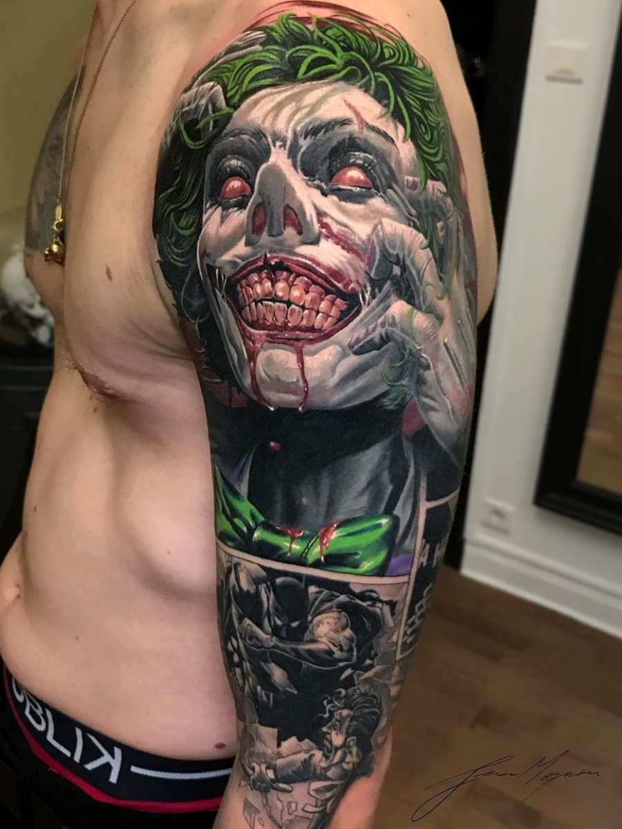 Amazon.com : 3 Sheets Joker Tattoos, Realistic & Last Long Halloween Fake  Temporary Tattoo Sticker for Men - All Versions - Perfect for Halloween  Cosplay Costumes Masquerade Party Makeup Accessories : Beauty & Personal  Care