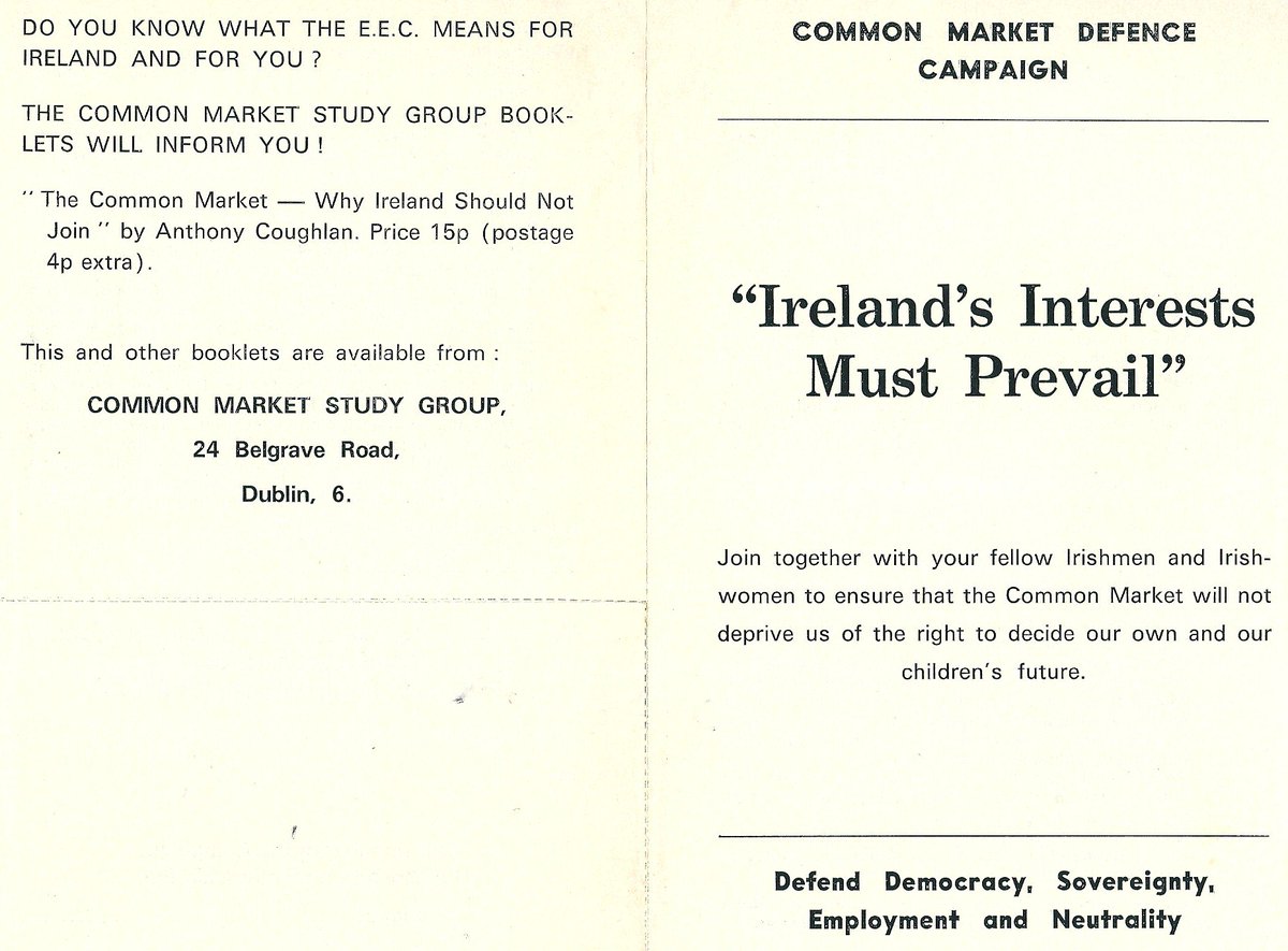 A leaflet from the Common Market Defence Campaign who were calling for a No Vote.