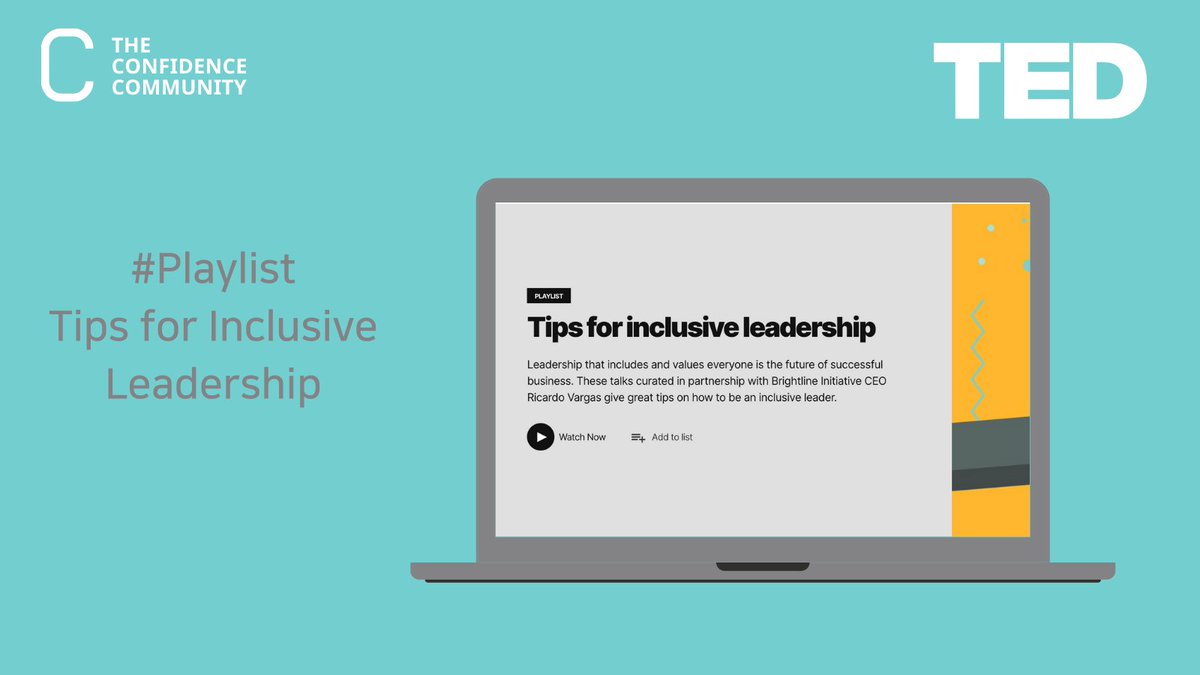 This week we continue our focus on #leadership and are plugging into this playlist fro #TED on #inclusive leadership >>> ow.ly/kgkj50EG4D4

#Experts #ConfidentConversations #BrilliantWomen #WomenInSTEM #TedTalk