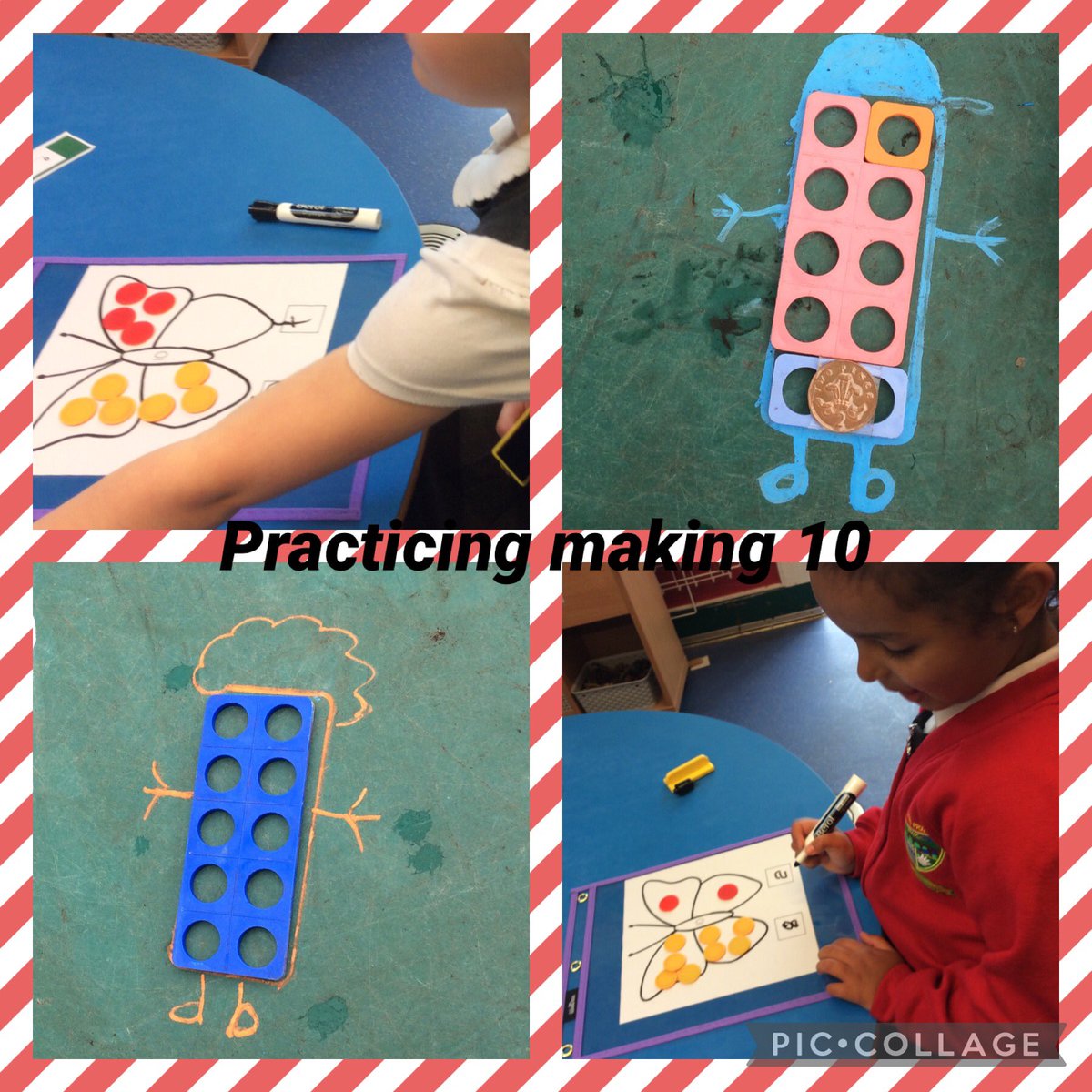 mrsmjames16's tweet photo. Dosbarth un are practicing making 10 in different ways this morning #mathmagicians #making10 @garntegprimary https://t.co/arNy4iuFTB