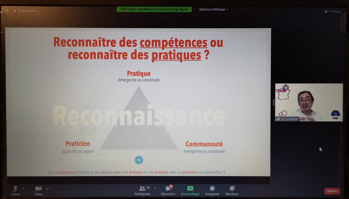 petitqueux2's tweet photo. #BHDF Reconnaître des compétences ou reconnaître des pratiques ? Serge Ravet, président de l'association Reconnaître, nous éclaire sur l'usage des #openbadges https://t.co/uZWyL9TNxi