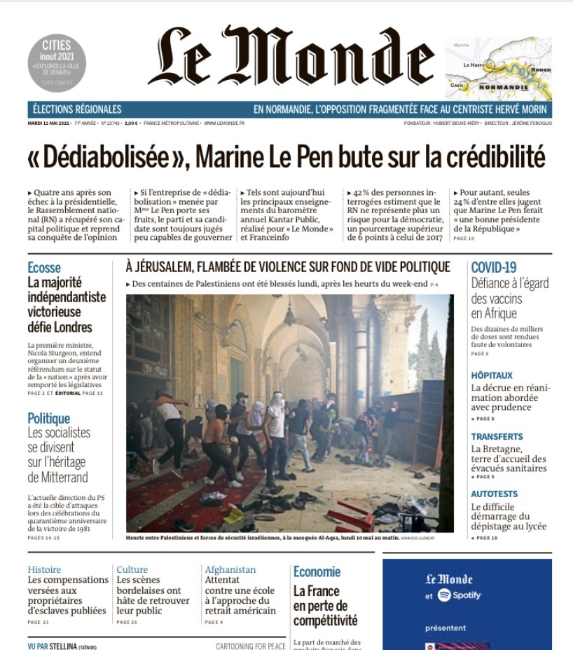 Cette photo-tableau en une du ⁦<a href="/lemondefr/">Le Monde</a>⁩...