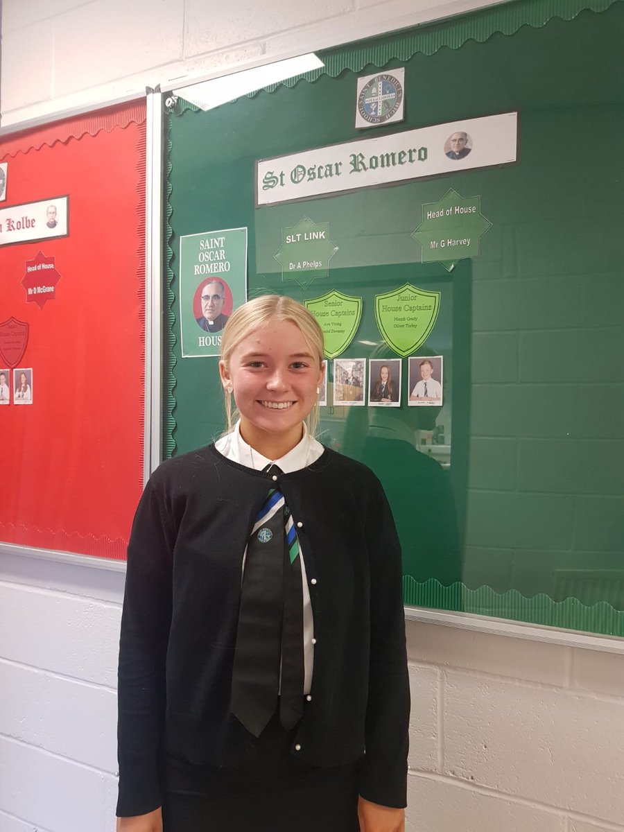 <a href="/stromerohouse/">@StRomeroHouse</a> <a href="/stbenedictsren/">St Benedict's High School</a> Congratulations to Kayla in 5.1 for being awarded House Pupil of the Month!!