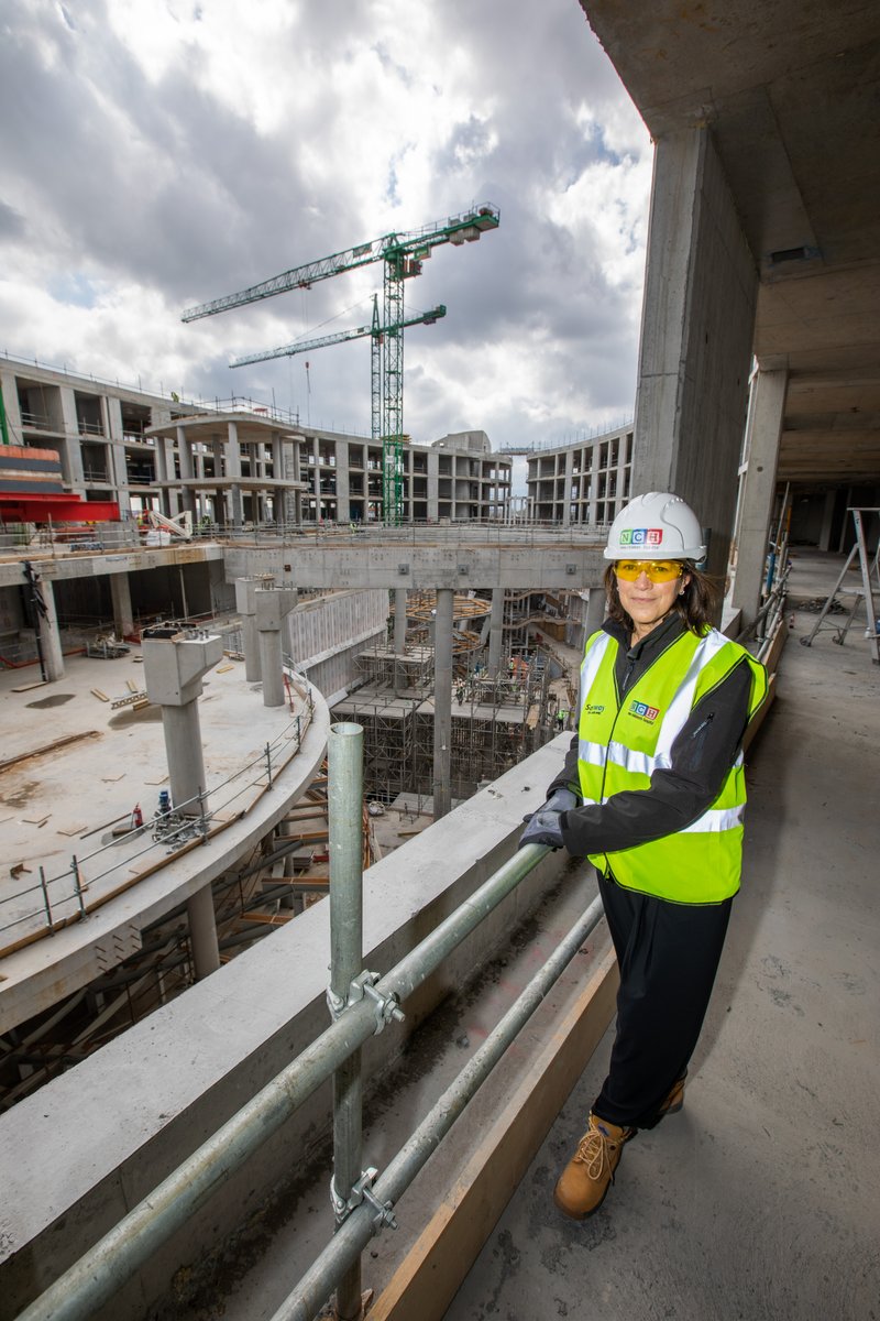 nch_info's tweet photo. A special milestone has been reached at #ourchildrenshospital with the topping out of the 7th storey. 

To mark the occasion we were delighted to welcome Dr Emma Curtis, NPHDB Medical Director and Consultant Paediatrician @CHIatTallaght onsite to see the progress to date. https://t.co/kEIWvYeFrF