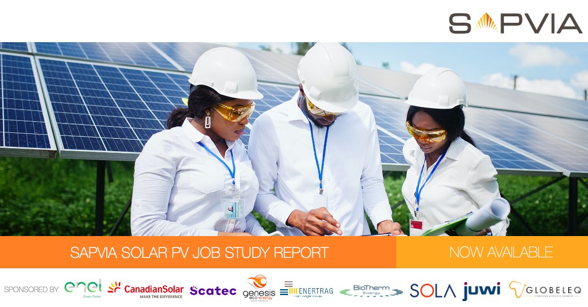 SAPVIA's tweet image. RESEARCH REPORT NOW AVAILABLE:  @sapvia via the expertise of the @CSIR, have commissioned a Solar PV industry jobs report. 

Download the report here: sapvia.co.za/sapvia-solar-p…

Thank you to our sponsors!

#solarresearch #solarreport #southafrica #sapvia #csir #jobstudy