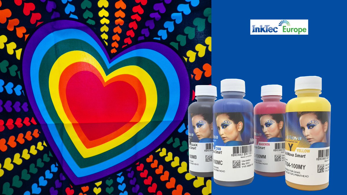 InkTecEurope1's tweet photo. A shout out to all the #SmallBusiness #SME that we work with as today is #NationalSmallBusinessDay – be you big or small we have your large format printing needs at our heart like our textile ink now in 100ml bottles #printers #textileinks #dyesubinks https://t.co/qLCYliBCoH https://t.co/2PzigsCw4G
