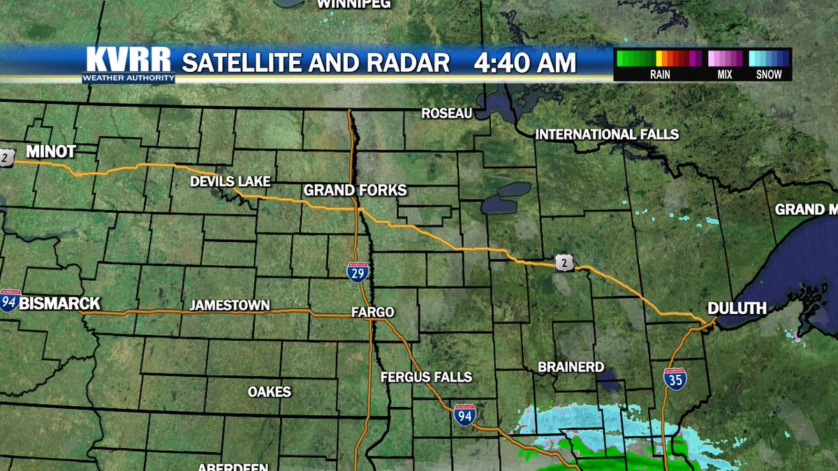 Skies will start sunny with a few clouds building in Minnesota.  Those clouds won't bring rain, but there is a chance of showers later this week.  Get a look at all of this week's weather on @KVRRTV at 7.  #ndwx #mnwx https://t.co/Sl9wfuGuWL