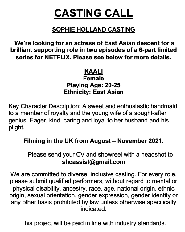fayetimbytaylor's tweet image. CASTING CALL! Please RT &amp;amp; share! 
@SophHollandCast @FFearis