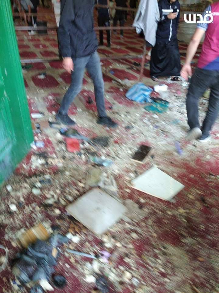 BREAKINGIsraeli forces withdraw to periphery of Masjid al-Aqsa leaving a trail of destruction and debris.Worshippers and Awqaf staff cleaning the Masjid at this hour, and injured receiving medical treatment.*Palestine Information Network* @firstqiblah #MasjidAlAqsa