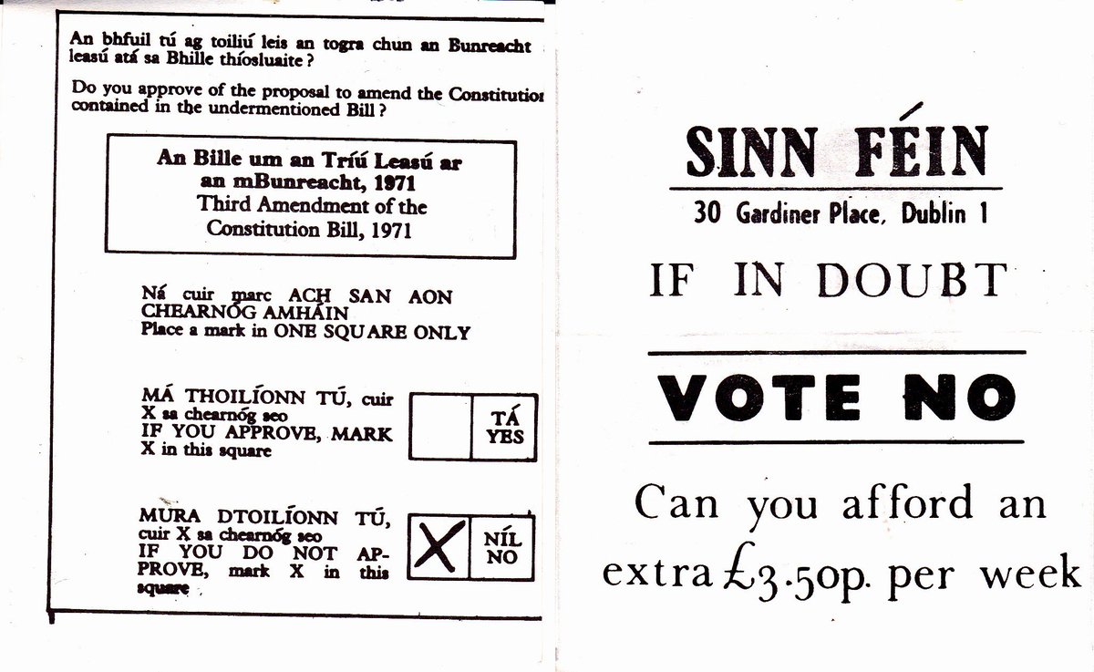 Sinn Féin (Gardiner Place) calling for a No Vote