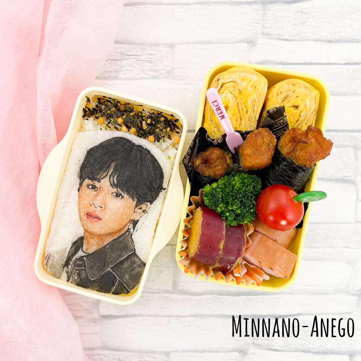 みんなのあねご S Tweet Jo1 鶴房汐恩 弁当 Jo1 Challenger 鶴房汐恩 お弁当 キャラ弁 オブラートアート オブアート 娘弁当 高校生弁当 二段弁当 フーディーテーブル Trendsmap