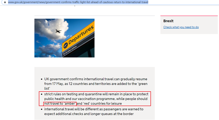 ryan_james4444's tweet photo. @CJ_Whitehead Hi Chris, it is, the key word being "travel" not "holiday". Holiday is not a permitted reason to travel: "People should not travel to amber countries for leisure" therefore holidays to these destinations should be cancelled and refunded FYI I am due to travel to Gran Canaria https://t.co/r9mnyrxHM4