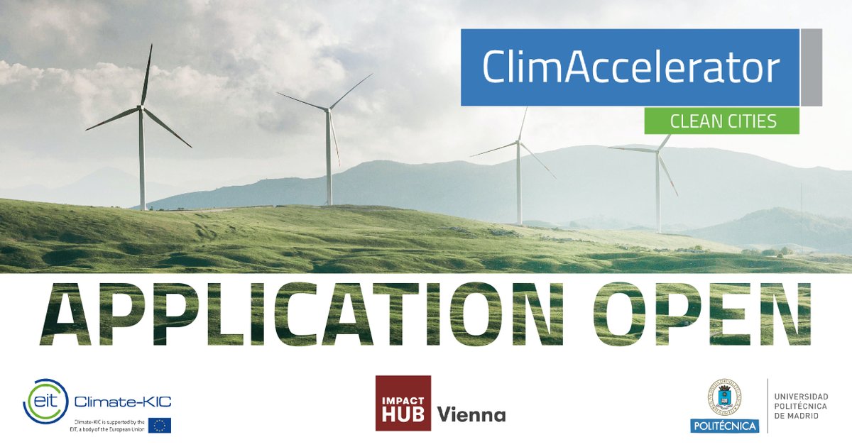 itdupm's tweet photo. 👉LAST WEEK👈 Calling all start-ups! Apply until May 16, 2021 for one of 30 spots in the Clean Cities ClimAccelerator program here: https://t.co/TRNpqAtFew
@La_UPM @impacthubvienna @ClimateKIC
#CarbonNeutralCities #StartupAccelerator #AccelerationProgram #NewAccelerator https://t.co/mwl1SpzGiD