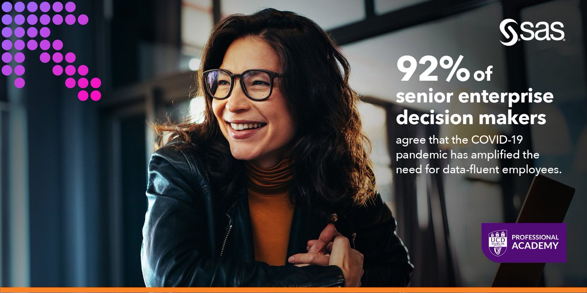 ucd_prof's tweet image. Now more than ever we&apos;re committed to powering the digital economy and bridging the #DigitalSkillsGap, in conjunction with @SASSoftwareIE. If you&apos;re currently unemployed or furloughed, you can apply for the #SASSTEP Programme here:
hubs.la/H0L882N0