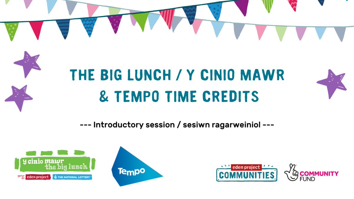 Eden Communities Cymru (@edencommwales) on Twitter photo If you plan #TheBigLunch in Wales this summer you can claim <a href="/tempo_tweets/">Tempo Time Credits</a> time credits to use in return! Join us and the Tempo team on Thursday 13 May 2pm to find out more! buff.ly/3vJTgcI If you plan #TheBigLunch in Wales this summer you can claim <a href="/tempo_tweets/">Tempo Time Credits</a> time credits to use in return! Join us and the Tempo team on Thursday 13 May 2pm to find out more! buff.ly/3vJTgcI