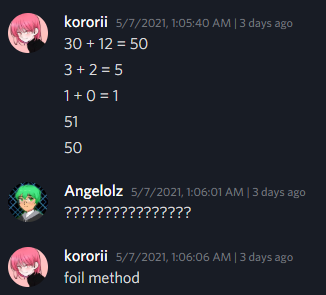 she really said "foil method"