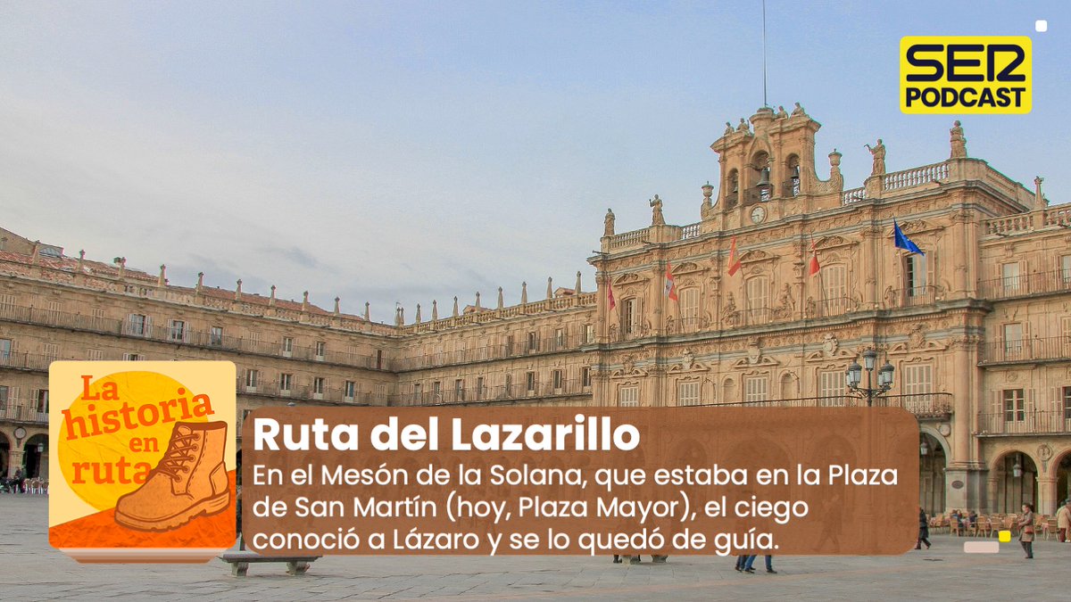 La madre de Lázaro entró a trabajar en el Mesón de la Solana, que hoy  quedaría en la Plaza Mayor de Salamanca. Un buen día entró un ciego, se  fijó en Lázaro,