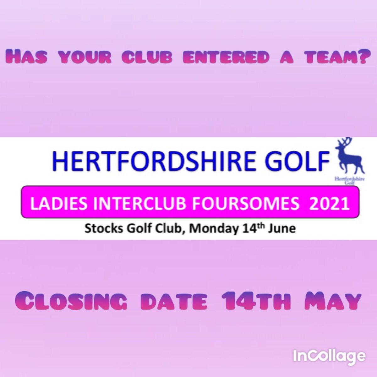 #teamworkmakesthedreamwork #foursomes #hertfordshire #inittowinit🏆🏅 

Enter your team TODAY - hertfordshiregolf.org/entries