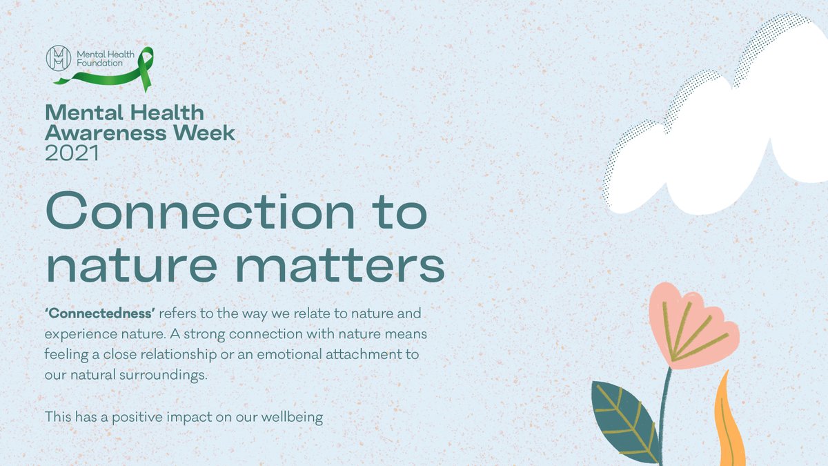 ❓What helps you to #ConnectWithNature? Our research found that the quality of our relationship with nature is part of the reason for its positive impact on our wellbeing🌱 #MentalHealthAwarenessWeek