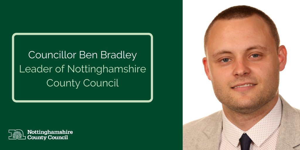 photo of new Leader of Nottinghamshire County Council, Ben Bradley