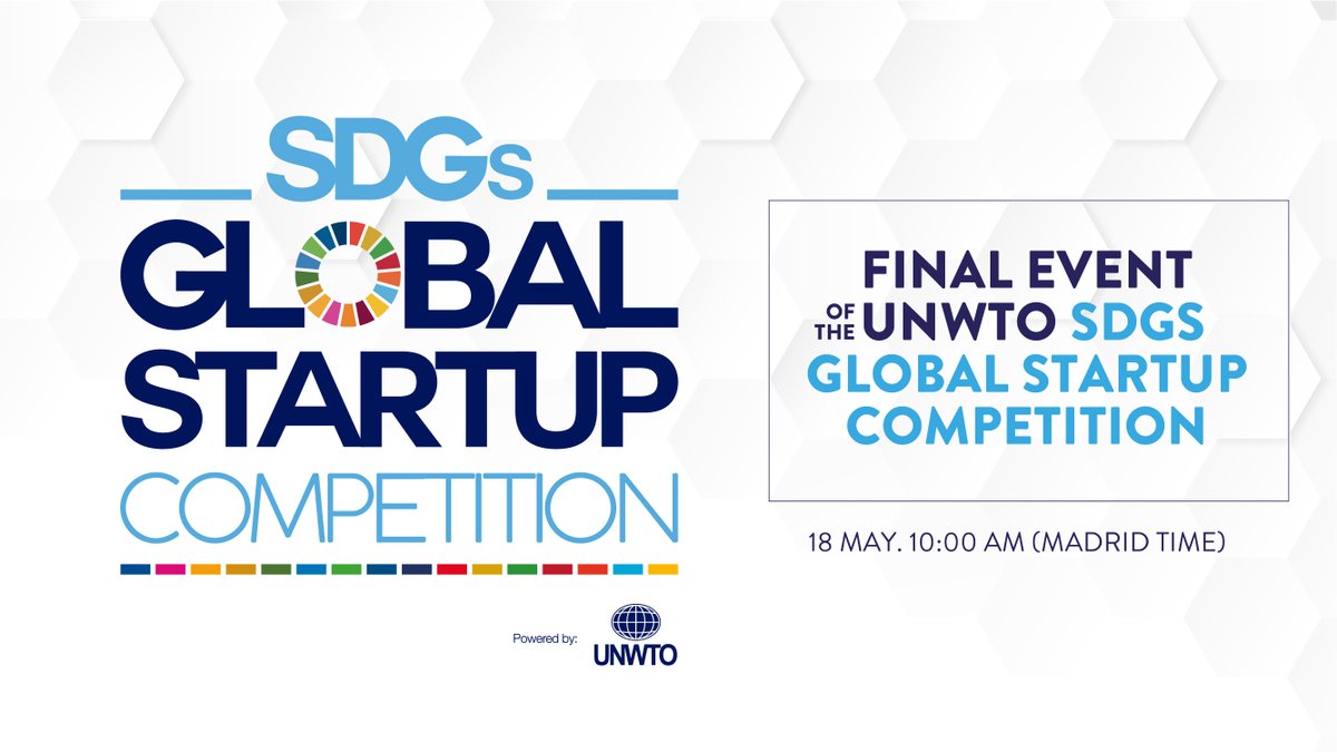 Don't miss out on the #final #SDGs #startupcompetition by the <a href="/UNWTO/">UN Tourism</a>! We are excited to support his project as #partners and look forward to contribute to the startups that have been selected! 

Follow this link to book your seat for the session: unwto.ssapp.co