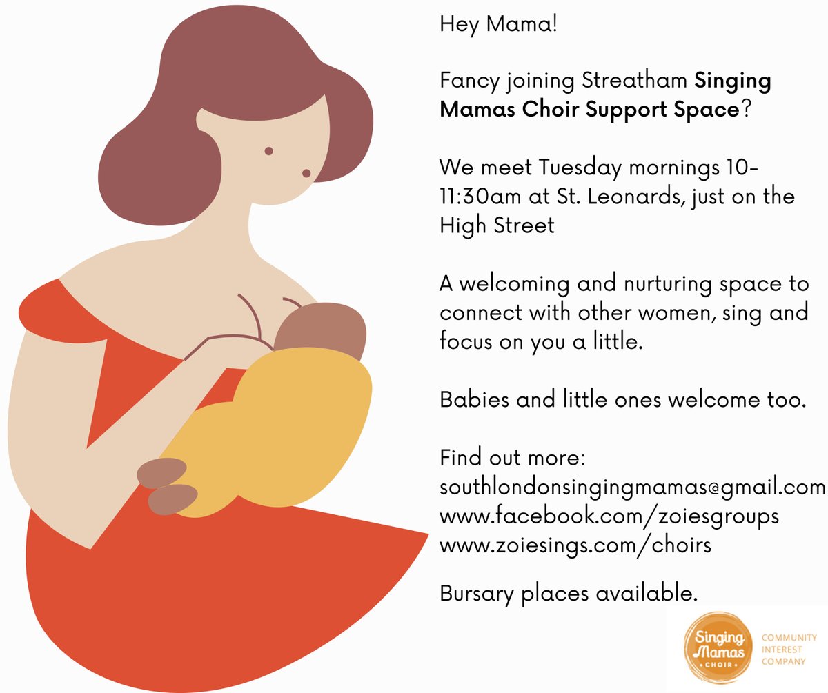 SO excited to start this tomorrow! Anyone else fancy it? How much have I missed being able to sit with other mums and sing and drink tea and eat cake?!!! <a href="/StreathamMums/">Streatham Mums</a> <a href="/StreathamWI/">Streatham Women's Institute</a> <a href="/StLeonardsSW16/">St Leonard's Church</a> <a href="/heartstreatham/">❤ Streatham</a>