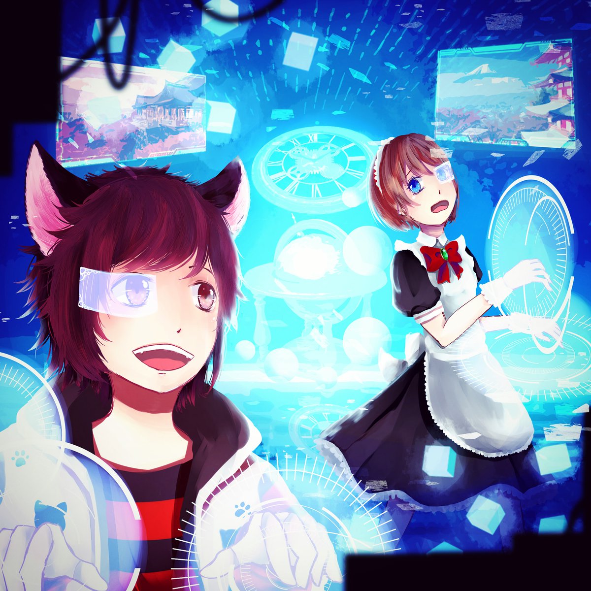 KAsuka_Lia's tweet photo. My entry for the Digikomi Art contest!! @DoKomi #DigiKomi2021 #tomokochan #fiskyart https://t.co/kJjrWs32dw