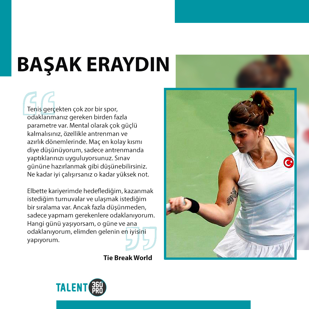 Milli tenisçimiz Başak Eraydın, Tie Break World dergisinin mayıs sayısına konuk oldu. #talent360pro #başakeraydın #trusttheprocess #stayfocused tiebreakworld.com/tie_break_worl…