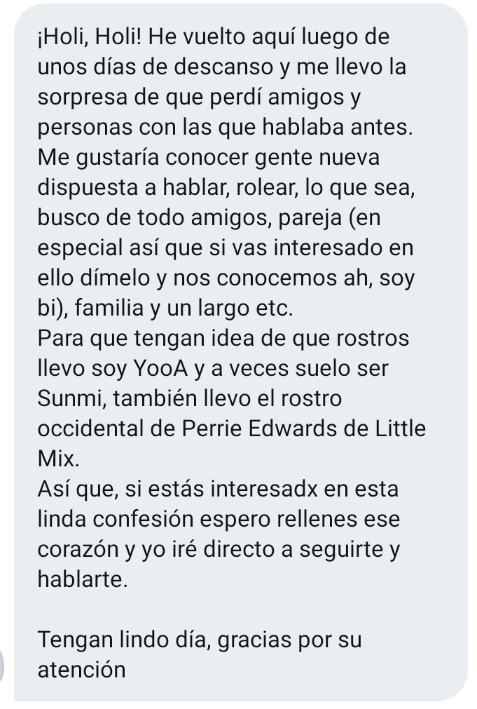 🔮; Vuelve tras un descanso y quiere amiguitos