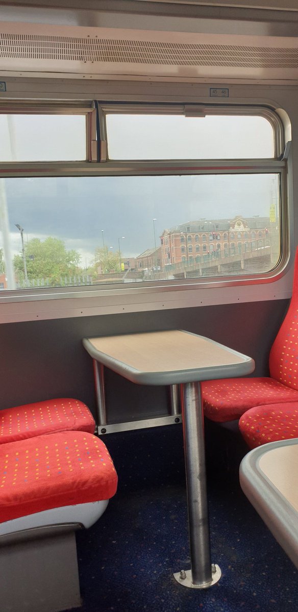 WeFlyEMA's tweet image. Now onboard @EastMidRailway to Derby (this train carries onto Matlock), it's just started raining so good timing!