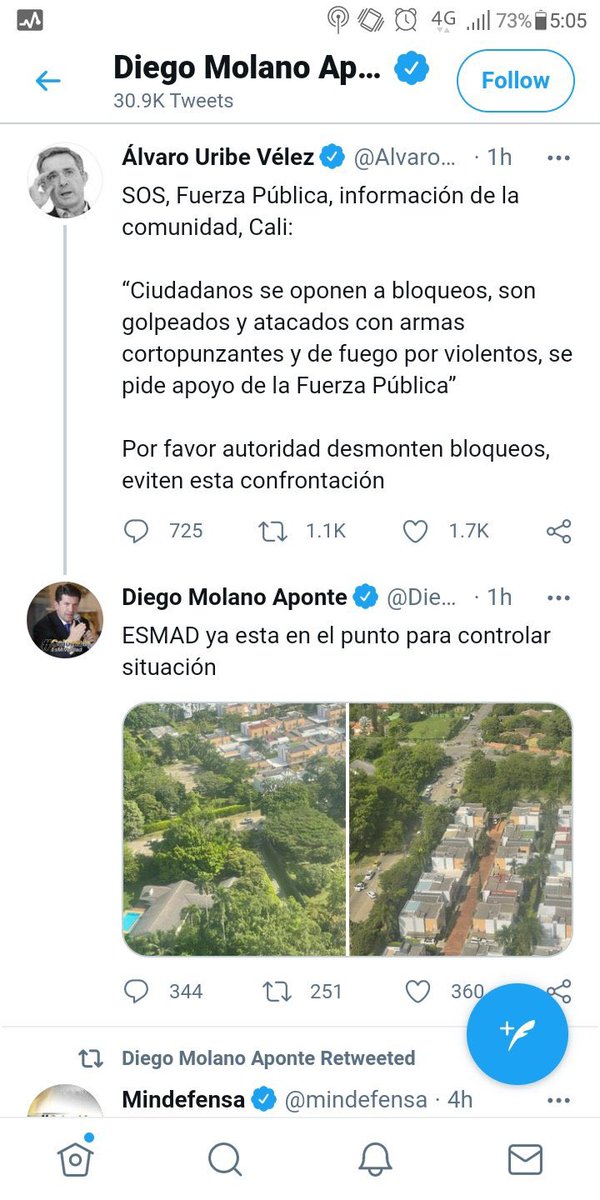 DanielSamperO's tweet photo. ¿Quién tiene el mando del país? ¿Por que el ministro de defensa le reporta a Uribe? https://t.co/HJR2fzrB0q