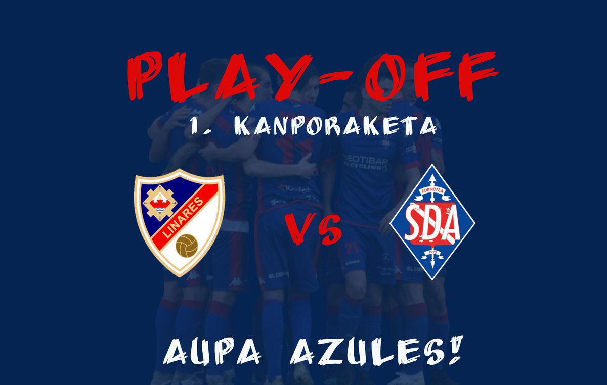 SDAmorebieta's tweet photo. ¡Ya tenemos rival para la primera ronda del playoff!

Nos enfrentaremos al @Linares_Dptvo, campeón del Grupo 4. 

La eliminatoria se disputará el sábado 15 en el Estadio Nuevo Vivero de Badajoz.

#aupaAZULES https://t.co/8pKzseqUwp