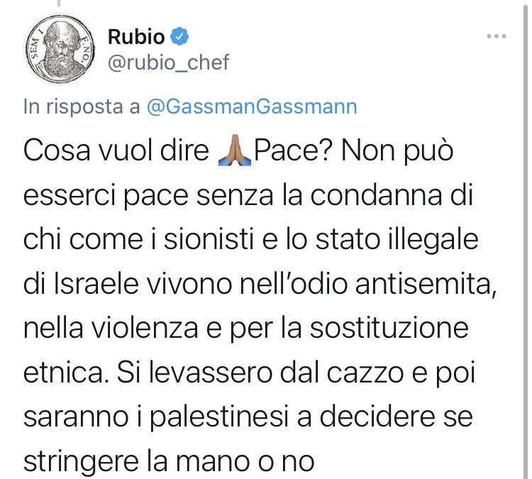 Rubio on Twitter: "Sono 73 anni che un popolo vive il genocidio fisico e  culturale per colpa dell'occidente colonialista, suprematista e razzista, e  il massimo che sappiamo fare  un'emoticon mani giunte 