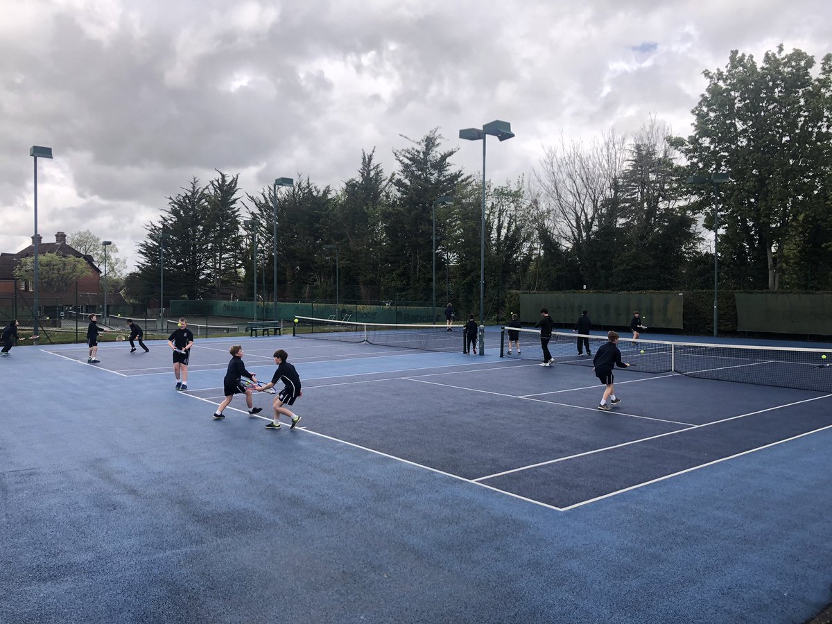 BWSTennis's tweet photo. Not quite the weather for the summer term, but great to start our block of tennis for all years with the coaching team @salisburyltc. Y7 first up with over a 1/3 of the year signed up. All this with @BWSAthletics1 &amp; @BWSCricket also continuing to run. #opportunity #multisports https://t.co/9wslthOcRo